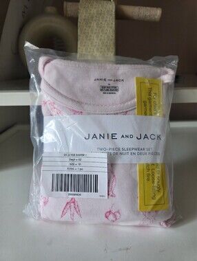 Bonds Pink Bunny Print Two-Piece Pajama Set